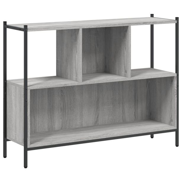 Kirjahylly harmaa Sonoma 102x28x77,5 cm tekninen puu (38901)