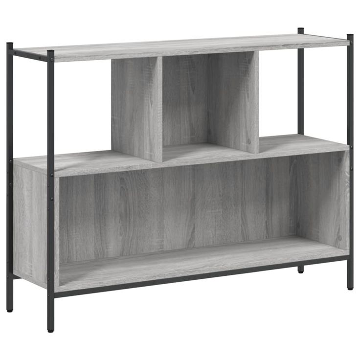 Kirjahylly harmaa Sonoma 102x28x77,5 cm tekninen puu (38901)