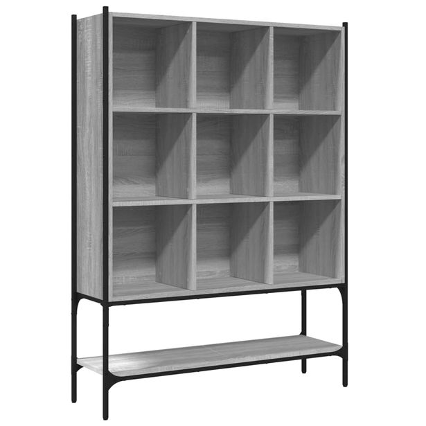 Kirjahylly harmaa Sonoma 102x30x141,5 cm tekninen puu (14332)