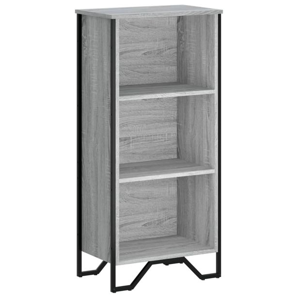 Kirjahylly harmaa Sonoma 50x31x106 cm tekninen puu (48607)