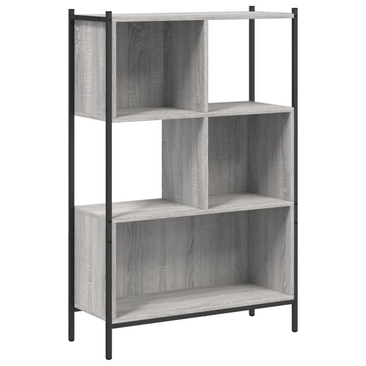 Kirjahylly harmaa Sonoma 72x28x109 cm tekninen puu (38886)