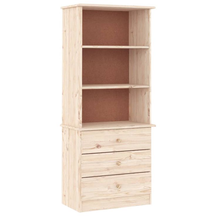 Kirjahylly laatikoilla ALTA 60x35x142 cm täysi mänty (53951)