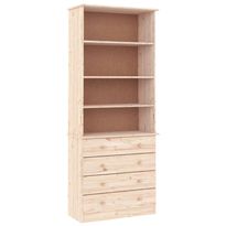 Kirjahylly laatikoilla, ALTA-sarja, täysi mänty, eri värejä (29690)