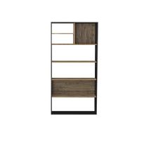 Kirjahylly Linento Furniture FRN-9013, musta/atlassetri