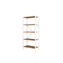 Kirjahylly Linento Furniture Quick Furni, valkoinen/atlassetri