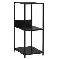 kirjahylly Pieni suora musta 33,5x39,6x79,7 cm tekninen puu (88232)