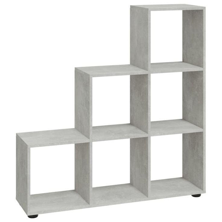 Kirjahylly Portaat betoninharmaa 107 cm tekninen puu (42604)