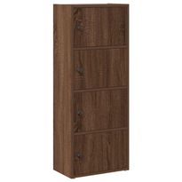 Kirjahylly ruskea tammi 40x24x102 cm tekninen puu (60379)