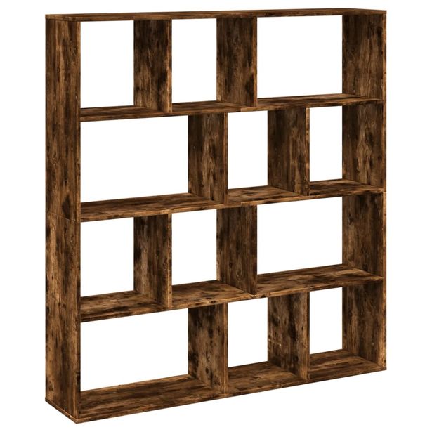Kirjahylly savutammi 132x29x141,5 cm tekninen puu (10311)