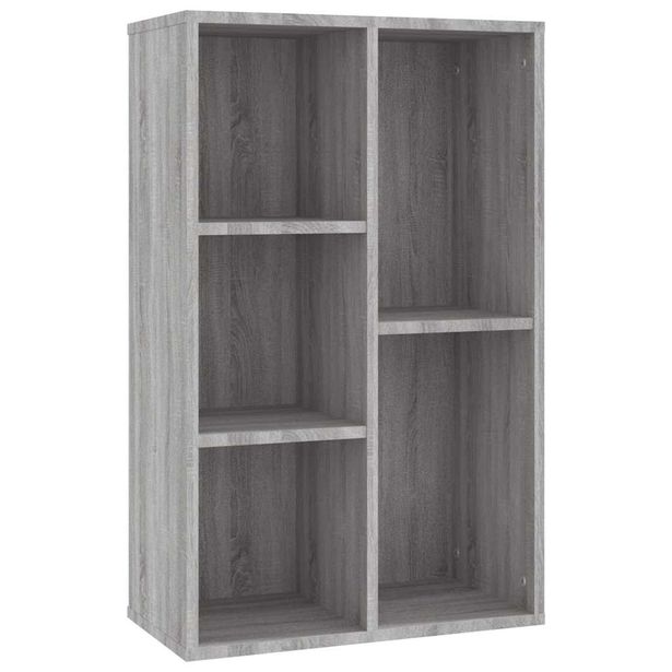 Kirjahylly / Senkki harmaa Sonoma 50x25x80 cm tekninen puu (26612)