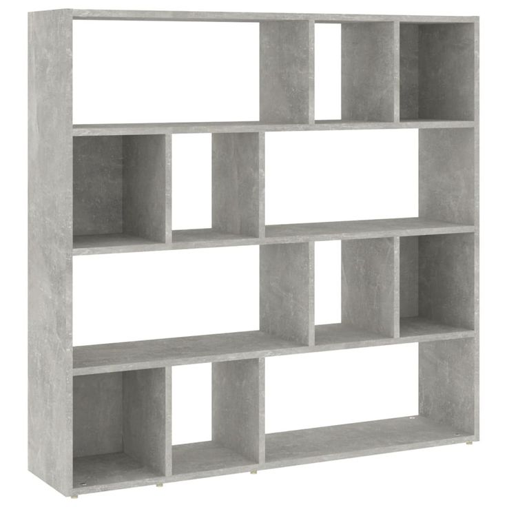 Kirjahylly/tilanjakaja betoninharmaa 105x24x102 cm (23249)