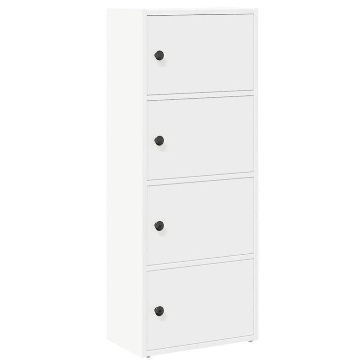 Kirjahylly valkoinen 40x24x102 cm tekninen puu (60373)