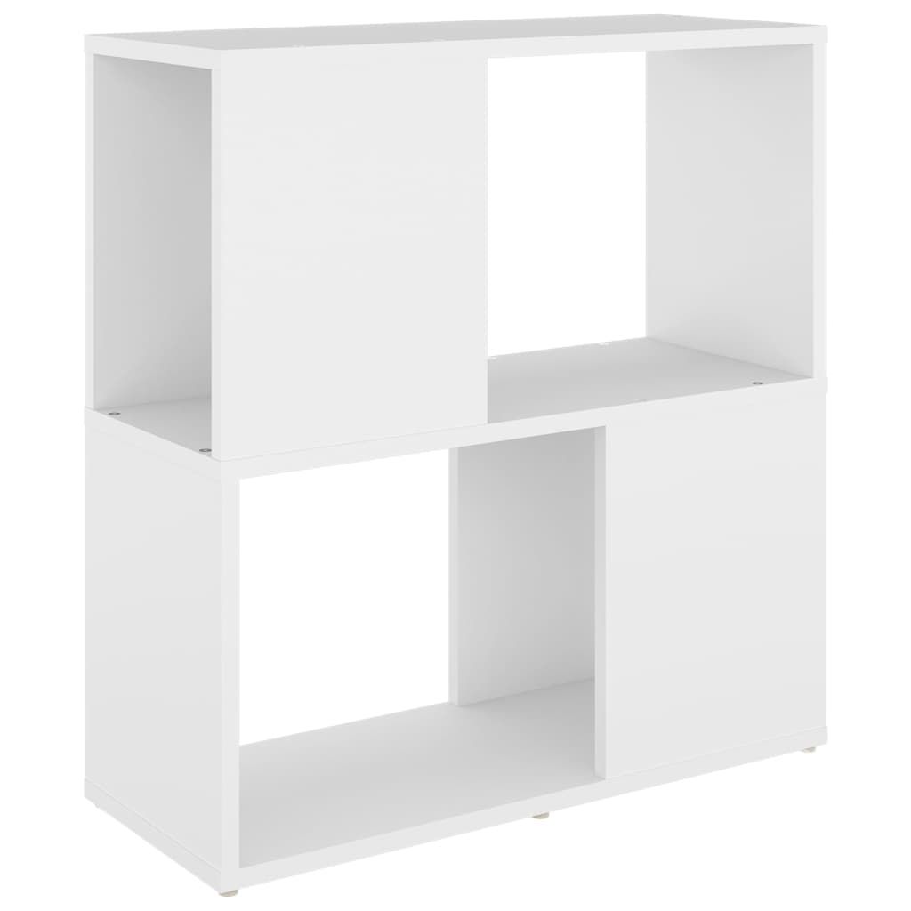 Kirjahylly valkoinen 60x24x63 cm tekninen puu (09062)
