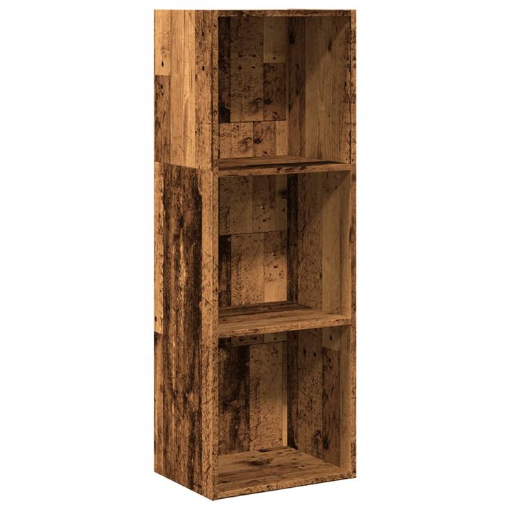 Kirjahylly vanha puu 40x30x114 cm tekninen puu (57874)
