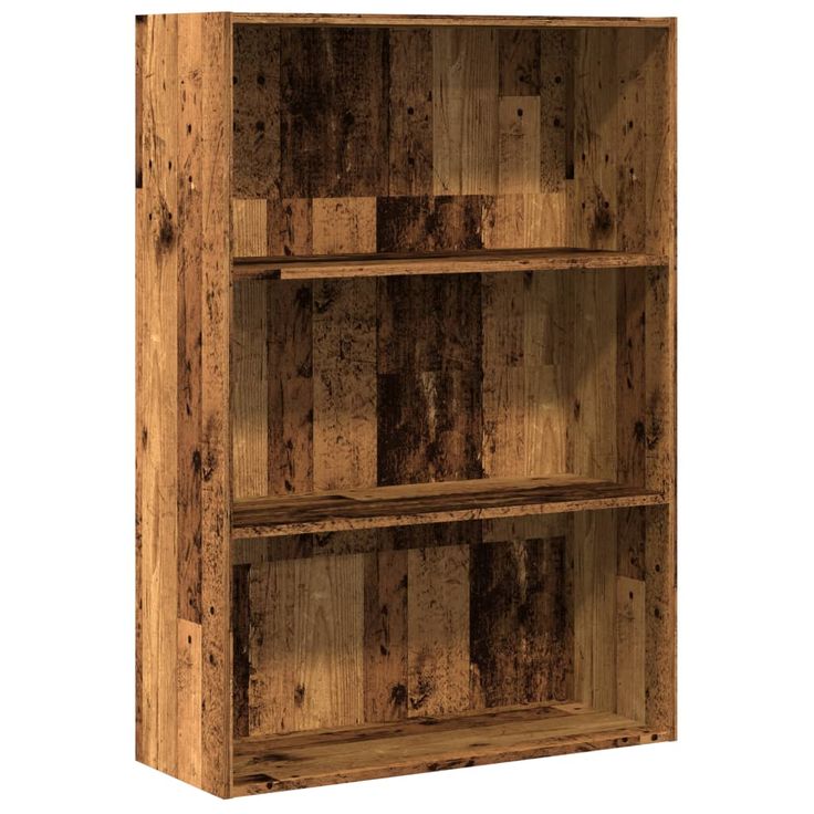 Kirjahylly vanha puu 80x30x114 cm tekninen puu (57938)