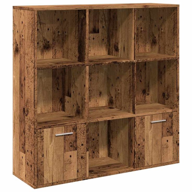 Kirjahylly vanha puu 98x29x97,5 cm tekninen puu (55966)