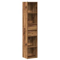 Kirjahylly vanhaa puuta 36x30x171 cm lastulevy (56046)