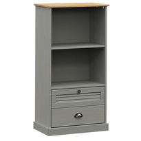 Kirjahylly VIGO harmaa 60x35x114,5 cm täysi mänty (53186)