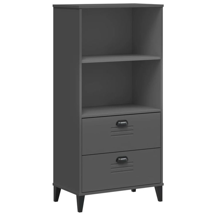Kirjahylly VIKEN antrasiitin harmaa 60x35x123 cm tekninen puu (74949)