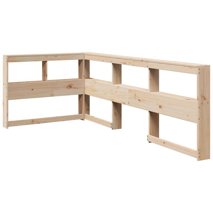 Kirjahyllyn pääty L-muotoinen 80 cm massiivipuumäntyä (59277)