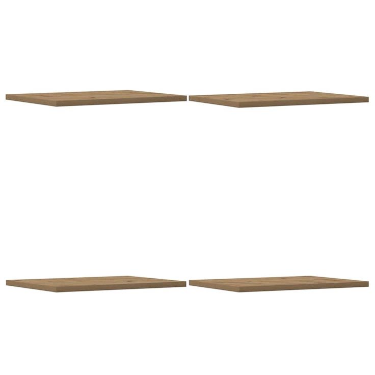 Kirjahyllytasot 4 kpl artesaani tammi 40x30x1,5 cm lastulevy (56294)