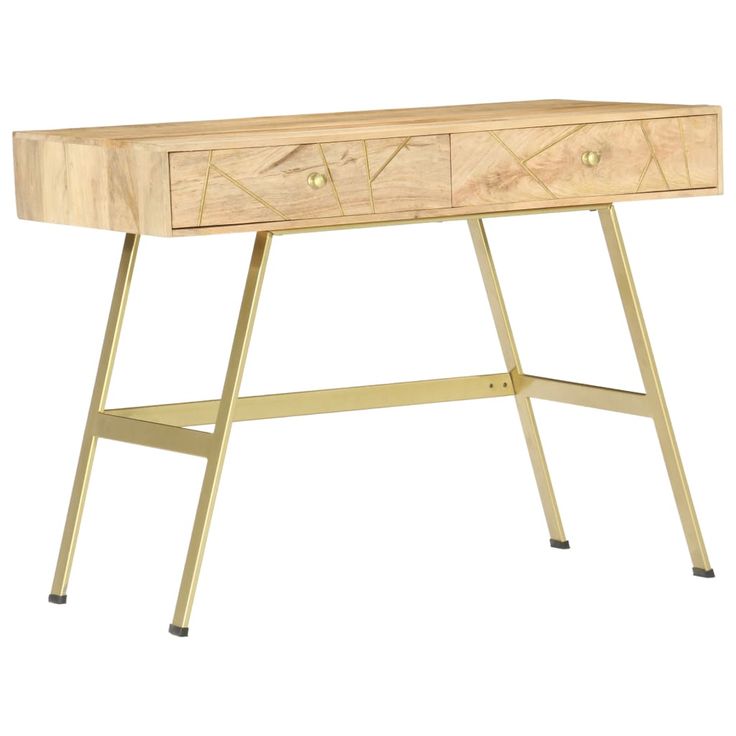 Kirjoituspöytä vetolaatikoilla 100x55x75 cm mangopuu