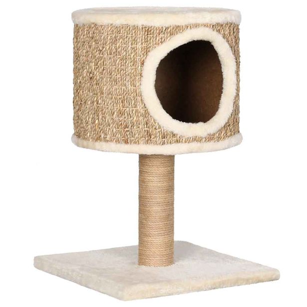 Kissan kiipeilypuu pesäkolo/raapimispylväs 52 cm meriheinä (70972)