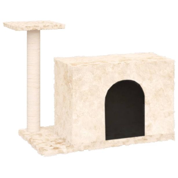 Kissan kiipeilypuu sisal- raapimispylväällä kerma 51 cm (71585)