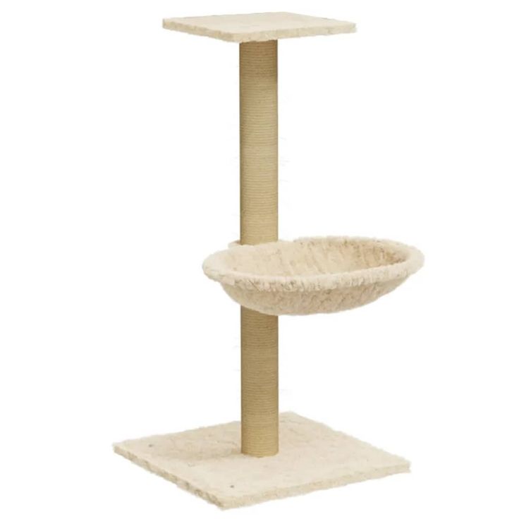 Kissan kiipeilypuu sisal- raapimispylväällä kerma 74 cm (71588)