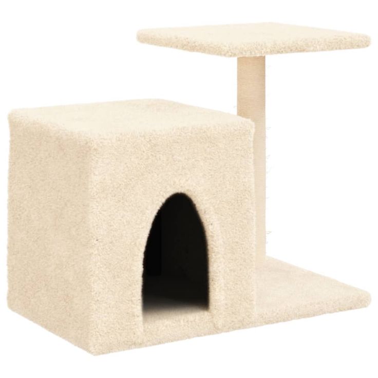 Kissan kiipeilypuu sisal- raapimispylväillä kerma 50,5 cm (72124)
