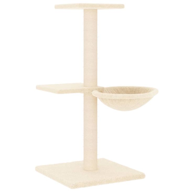 Kissan kiipeilypuu sisal- raapimispylväillä kerma 72 cm (71768)