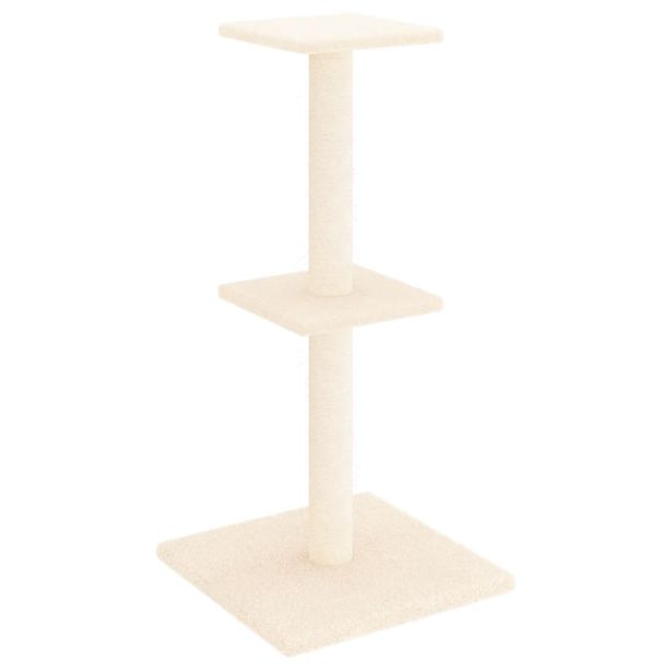 Kissan kiipeilypuu sisal- raapimispylväillä kerma 73 cm (72034)