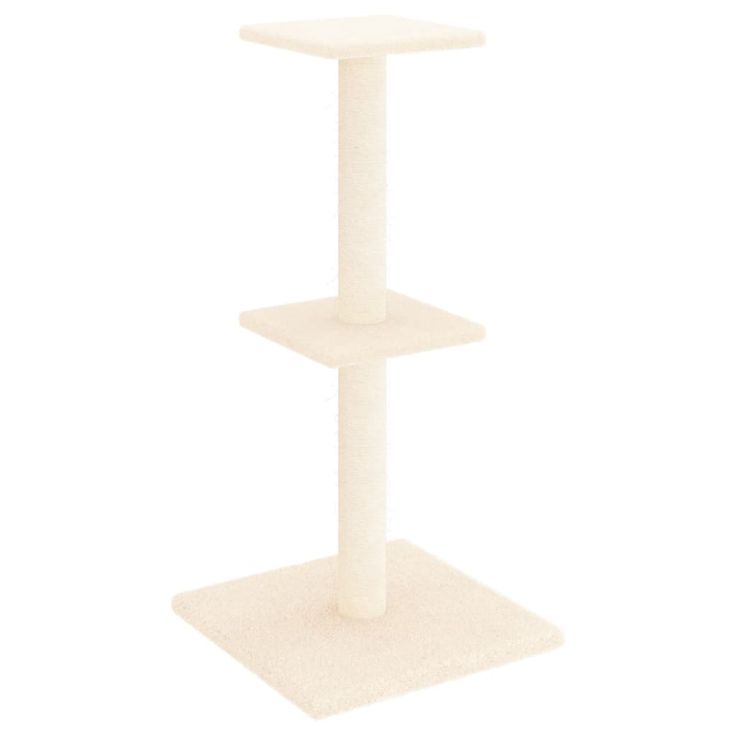 Kissan kiipeilypuu sisal- raapimispylväillä kerma 73 cm (72034)