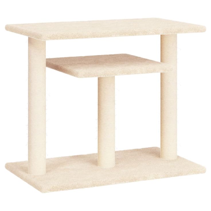 Kissan raapimispylväs tasoilla kerma 62,5 cm (72046)