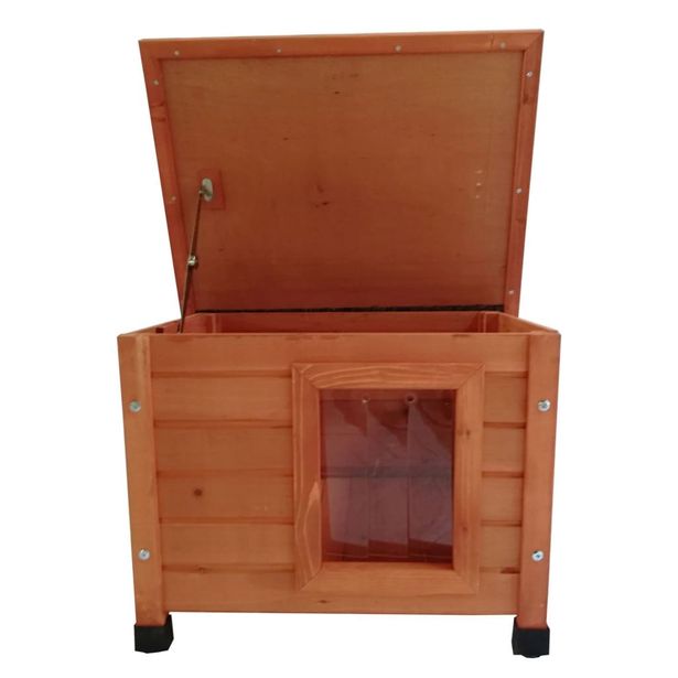 Kissan ulkokoppi 57x45x43 cm puu ruskea (30687)
