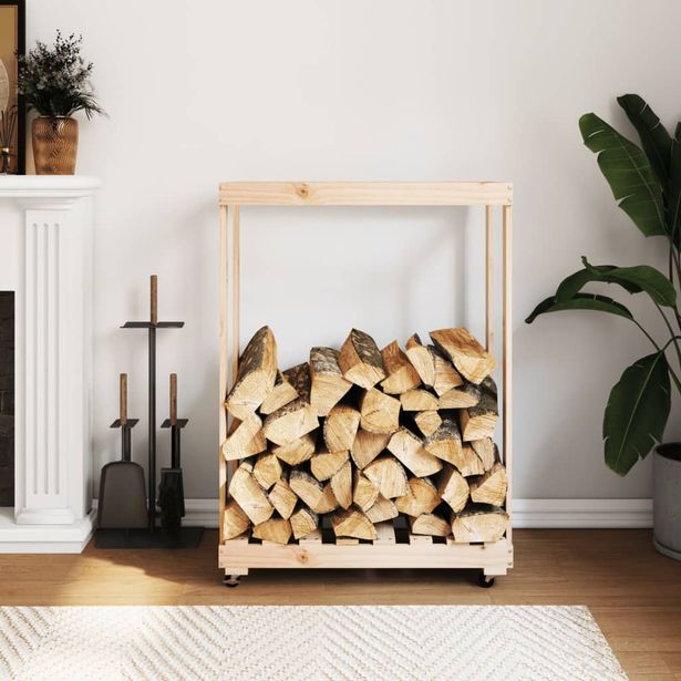 Klapiteline pyörillä 76,5x40x108 cm, mänty
