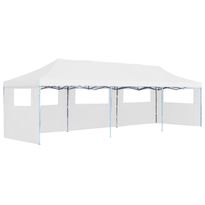 Kokoontaitettava pop-up juhlateltta 5 sivuseinää 3x9m valkoinen