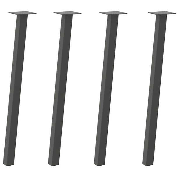 Konsolipöydän jalat 4 kpl antrasiittia 72 cm teräs (12494)