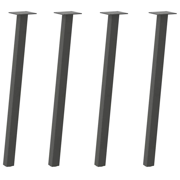 Konsolipöydän jalat 4 kpl antrasiittia 72 cm teräs (12494)