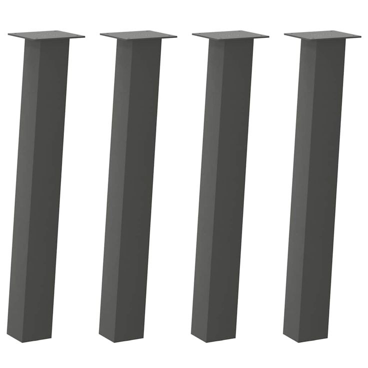 Konsolipöydän jalat 4 kpl antrasiittia 72 cm teräs (12506)