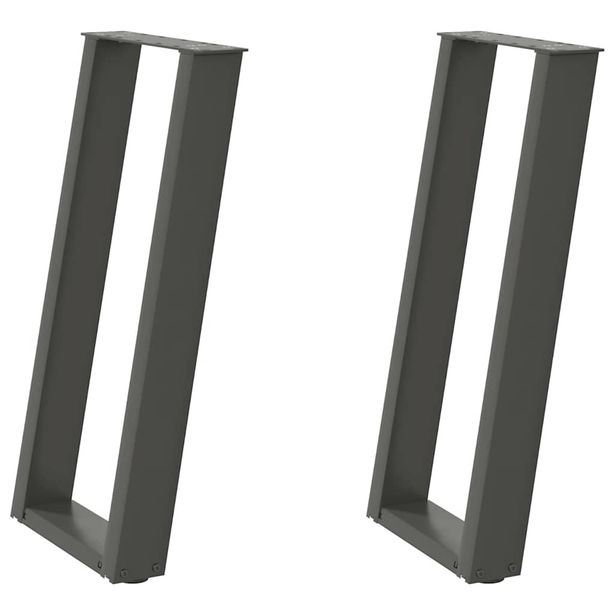 konsolipöydän jalat U-muotoiset 2 kpl antrasiittia 38x(72-73)cm (12782)