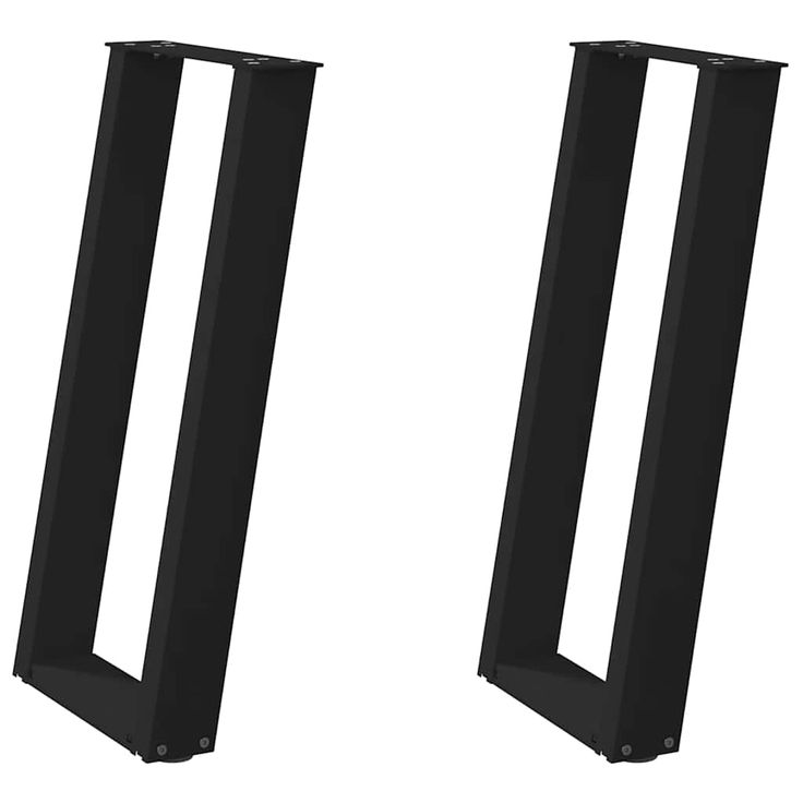 konsolipöydän jalat U-muotoiset 2 kpl Musta 28x(72-73) cm (12776)