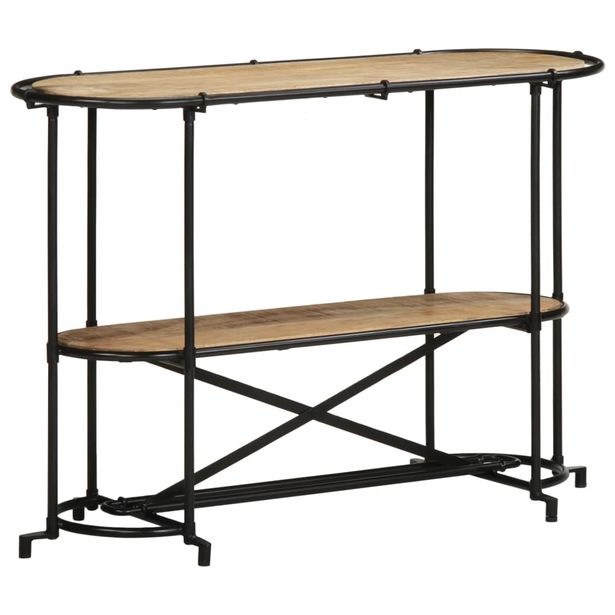 konsolipöytä 110x42x76 cm massiivipuuta karkea mango (13500)