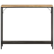 Konsolipöytä 90x30x75 cm täysi karkea mangopuu ja rauta (72729)