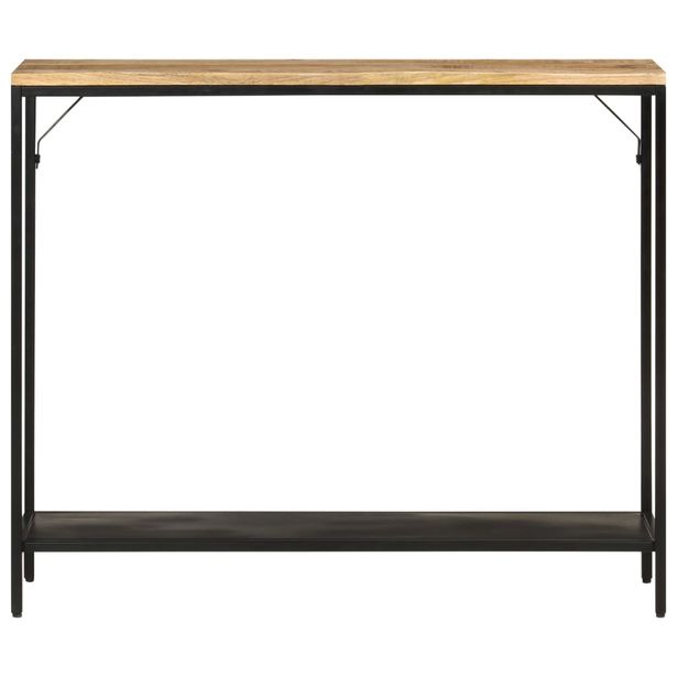 Konsolipöytä 90x30x75 cm täysi karkea mangopuu ja rauta (72729)