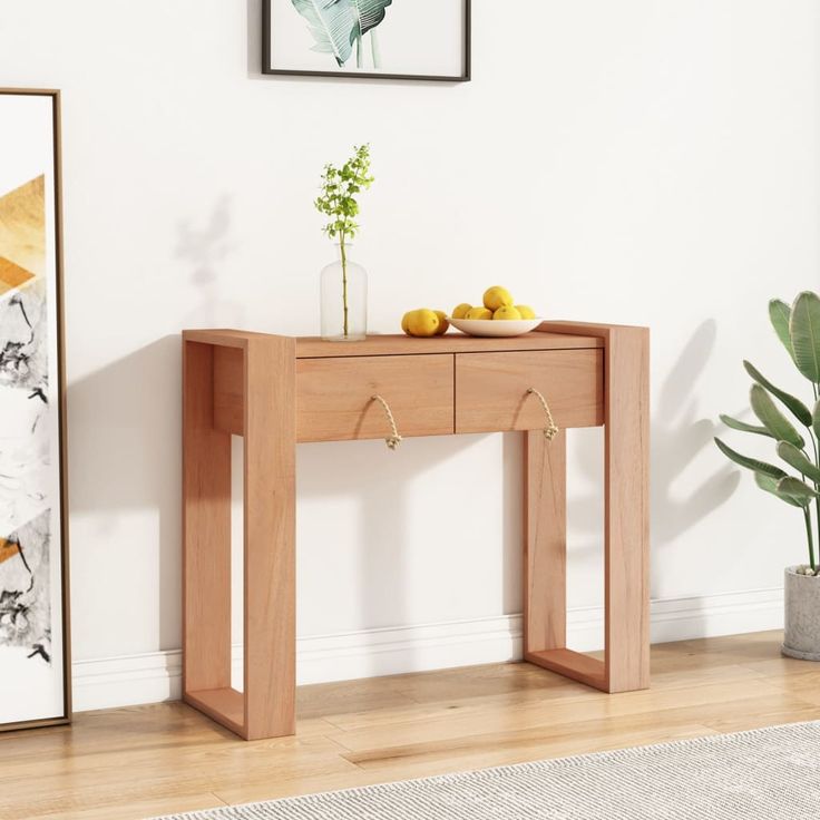 Konsolipöytä 90x35x75 cm tiikki