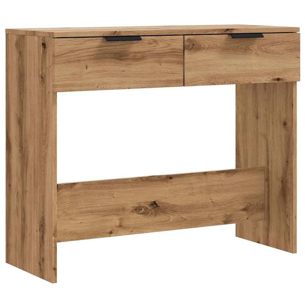 Konsolipöytä artesaani tammi 90x36x75 cm tekninen puu (56946)