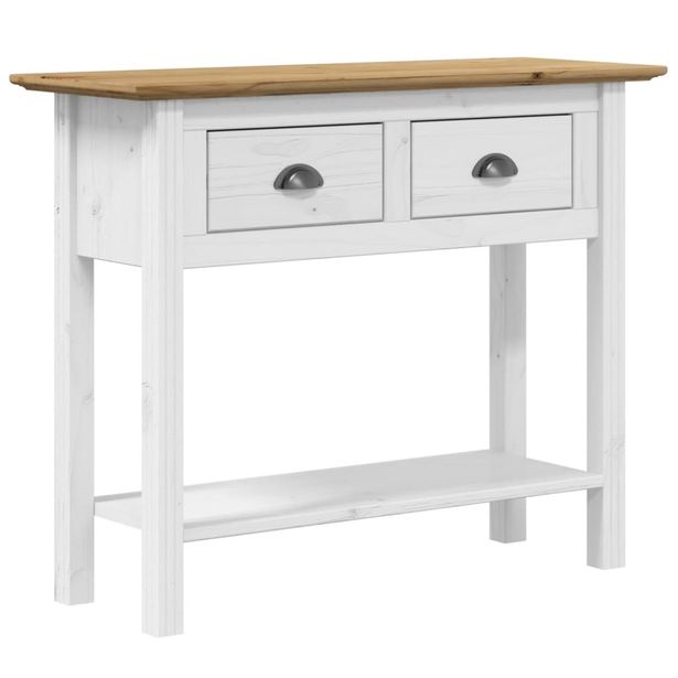 Konsolipöytä BODO ruskea 91x35x74 cm täysi mänty (55072)