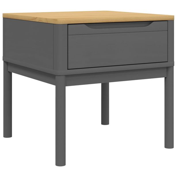 Konsolipöytä FLORO harmaa 55x55x54 cm täysi mänty (74028)