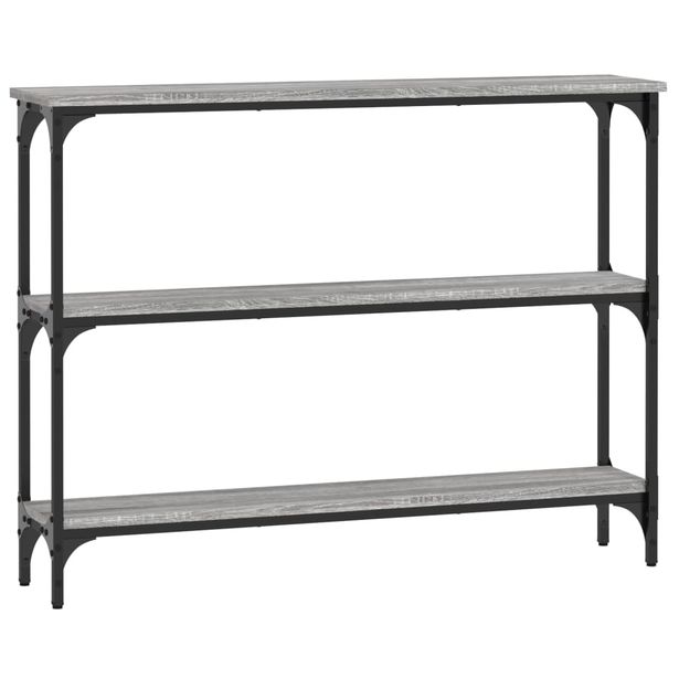 Konsolipöytä harmaa Sonoma 100x22,5x75 cm tekninen puu (34028)